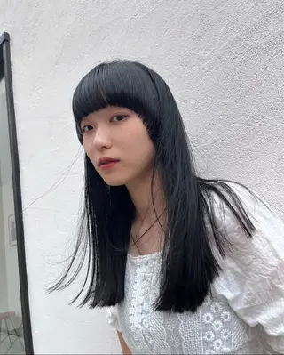 ロング カラー ブリーチモデル募集 古内柊のヘアスタイル