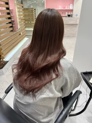 ロング 濱川響太レディース カットモデルのヘアスタイル