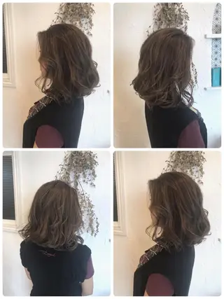 ミディアム カラー パーマ ヘアアレンジ メンズ キッズ 美容室 ソンリエのヘアスタイル