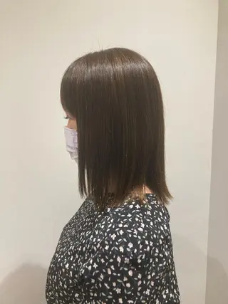 ミディアム 折本 沙織のヘアスタイル