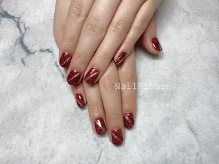 ネイル ネイルリボン 受付スタッフのネイルデザイン