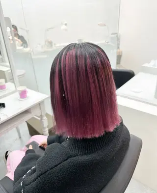 ミディアム 韓国ヘア×ハイトーン AYA💫のヘアスタイル