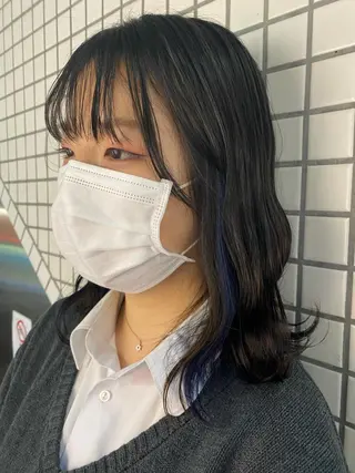 ミディアム 🍋暖色カラーヘアア レンジniina🍋のヘアスタイル