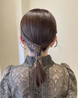 ミディアム ヘアアレンジ サソウ ユリエ🥥のヘアスタイル