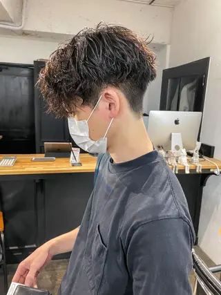 ショート パーマ メンズ メンズパーマ メンズ特化ryoのヘアスタイル