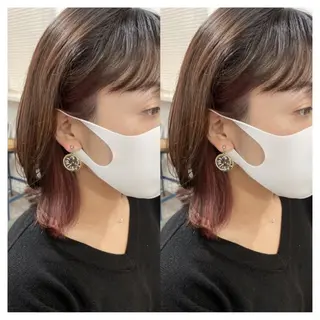 ミディアム カラー 村山 茉衣のヘアスタイル