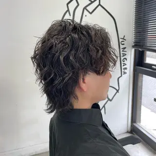 ミディアム パーマ メンズ メンズ特化美容師/ 藤戸 椋のヘアスタイル