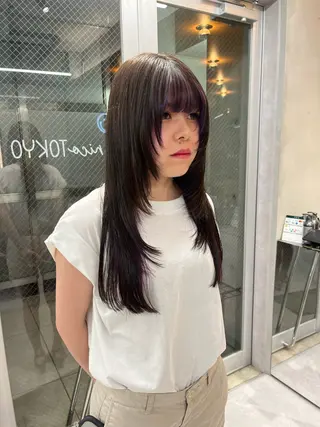 ロング カラー ボブ&透明感カラー ♡TOMOEのヘアスタイル