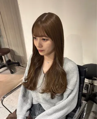 ロング カラー たかなみ りなのヘアスタイル