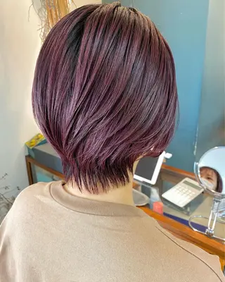 ショート カラー パーマ OVER→三軒茶屋 /縮毛矯正・髪質改善のヘアスタイル