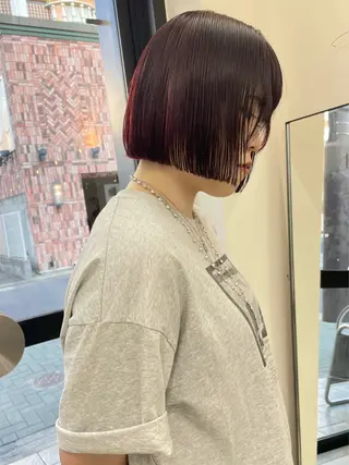 ミディアム ボブカットモデル/パ ーマ/harunaのヘアスタイル