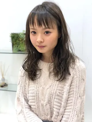 セミロング パーマ ディレクター ノナカのヘアスタイル