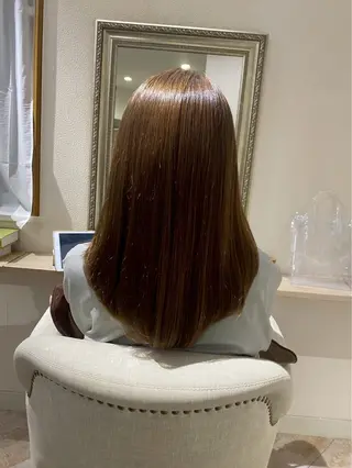 ロング カラー 山本 優音のヘアスタイル