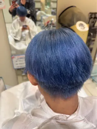 メンズ メンズカット /ブリーチWカラーのヘアスタイル