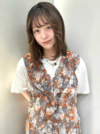 ミディアム カラー ヘアアレンジ SOL.栄/矢場町所属・URUMA❁⃘ SOL_NAGOYAのヘアスタイル