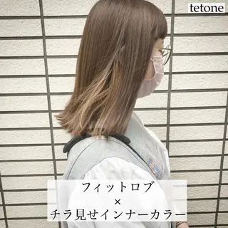 ミディアム カラー テトネ タカシのヘアスタイル