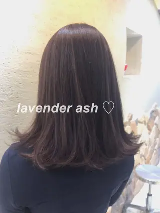 セミロング カラー 池袋/透明感カラー 🎀Yuri🎀のヘアスタイル