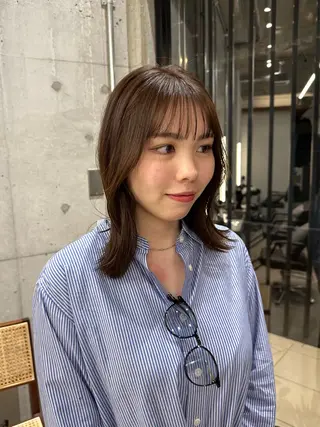 ミディアム カラー FILMS所属・タグチ アスカのヘアスタイル