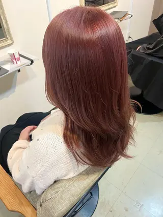 ミディアム カラー Sherry/R 三川町 山本なつみのヘアスタイル