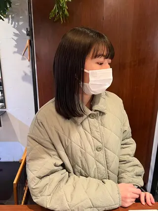 ミディアム カラー 柔らかブラウン/顔周 りレイヤー♡ユウシのヘアスタイル