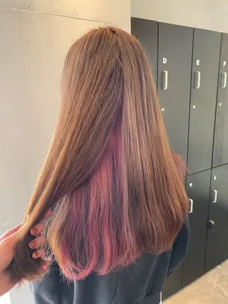 ロング 🧋ミルクティーカラ ー🧋特化小林拓登のヘアスタイル