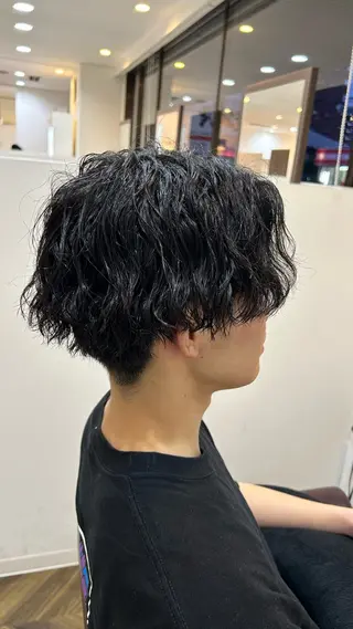 パーマ メンズ Grandoll  Luxe所属・ボブ/ショート/小倉 ✂中尾吏穏のヘアスタイル