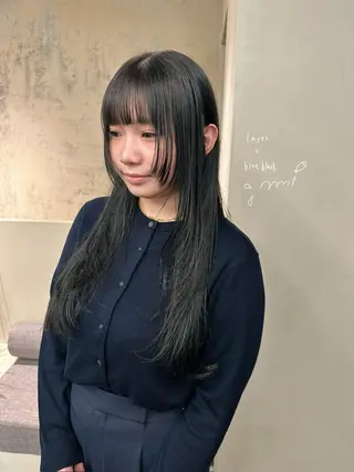 ロング カラー yupi🐈‍⬛ レイヤー/パーマのヘアスタイル