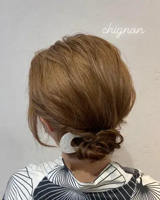 ミディアム ヘアアレンジ 新谷 桃子のヘアスタイル