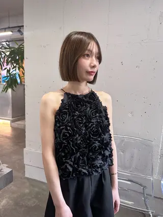 ショート カラー ハイトーン レイヤー🎀meiのヘアスタイル