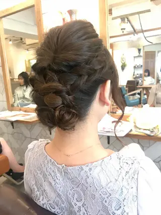 セミロング ヘアアレンジ 河野 行史のヘアスタイル