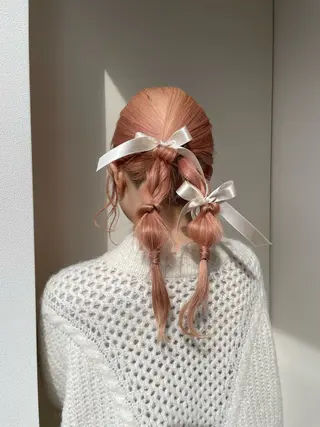 ミディアム ヘアアレンジ ♚Honoka♚ カラーモデル募集中のヘアスタイル