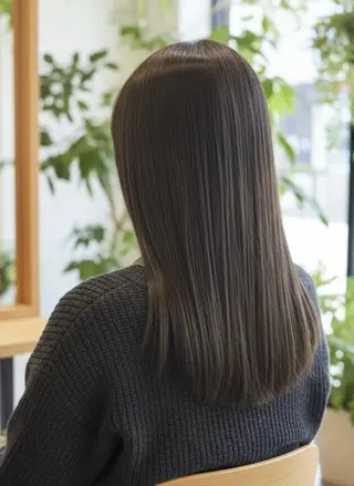 セミロング 完全個室ヘッドスパ 艶カラー🌙FUKUのヘアスタイル
