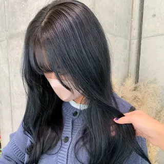セミロング カラー 韓国ヘア/グレージュ カラー🩷リノアのヘアスタイル