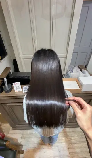 ロング shinka 髪質改善　縮毛矯正所属・美髪ストレート/美髪 レイヤー特化増原優斗のヘアスタイル