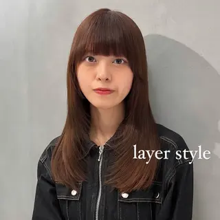 ロング 𝙆𝙖𝙞🎀🩶 レイヤー/縮毛矯正のヘアスタイル