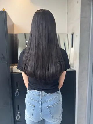 セミロング カラー パーマ ヘアアレンジ 透明感/オリーブ/ グレージュ/YUKAのヘアスタイル