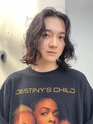 ミディアム カラー パーマ CEINE PATHのヘアスタイル