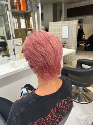 ショート カラー パーマ メンズ 韓国レイヤーカット /REIのヘアスタイル