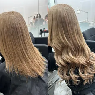 ロング カラー ヘアアレンジ 下妻 カラーエクステ難波のヘアスタイル