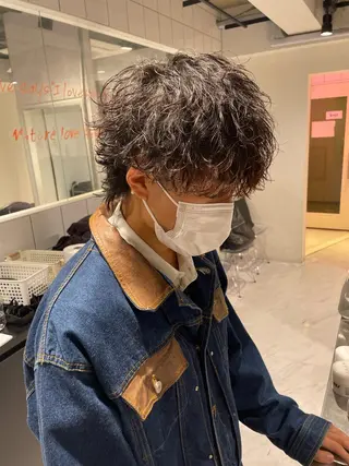 ショート カラー パーマ ヘアアレンジ メンズ キッズ ネイル マツエク・マツパ スパイキー/フェザー /波巻き/かいとのヘアスタイル