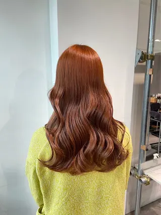 ロング カラー ヘアアレンジ トレンドモテカラー 🩷色落ちまで可愛くのヘアスタイル