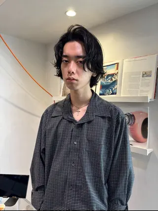 ミディアム メンズ ZOEY boyz所属・【zoey】 yuujii　パーマのヘアスタイル