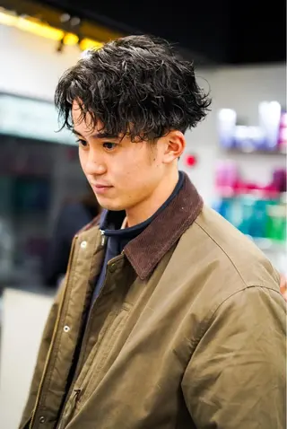ショート パーマ メンズ fifth リュウセイのヘアスタイル