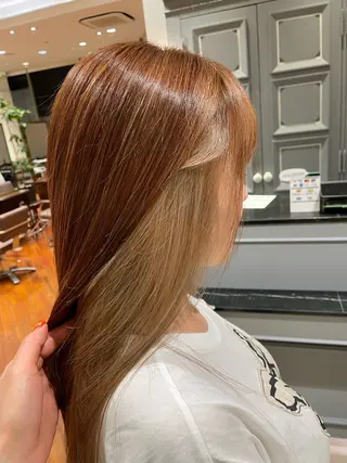 ロング カットモデル ヨネダのヘアスタイル