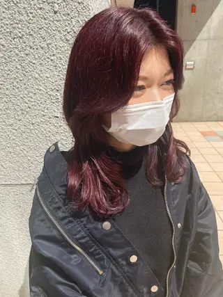 ミディアム カラー 💗💗韓国レイヤー yu-ki💗💗のヘアスタイル