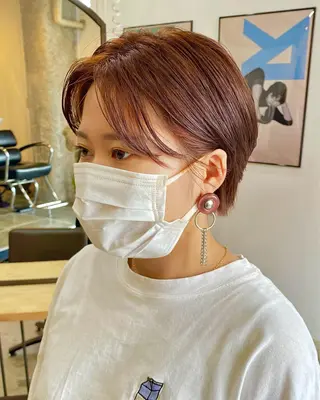 ショート カラー 暖色カラー/天神/ ヘイマサクラのヘアスタイル