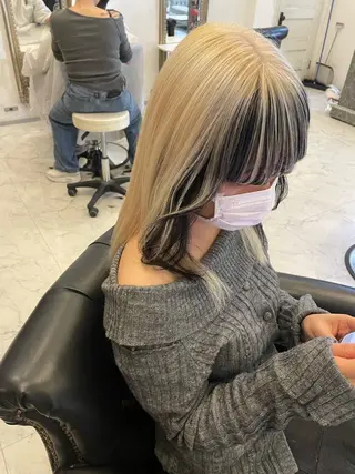 セミロング カラー SALOWIN名古屋栄Suite店所属・月野 兎のヘアスタイル