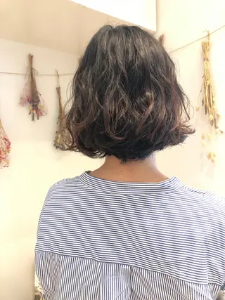 ミディアム パーマ はだゆうき @hadadan08のヘアスタイル