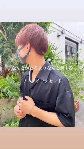 ショート カラー パーマ ヘアアレンジ メンズ 【池袋/スパイキー ショート】ⓝⓘⓜⓤのヘアスタイル