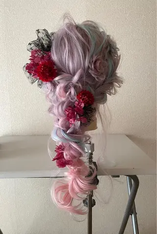 ロング 中山 郁恵のヘアスタイル